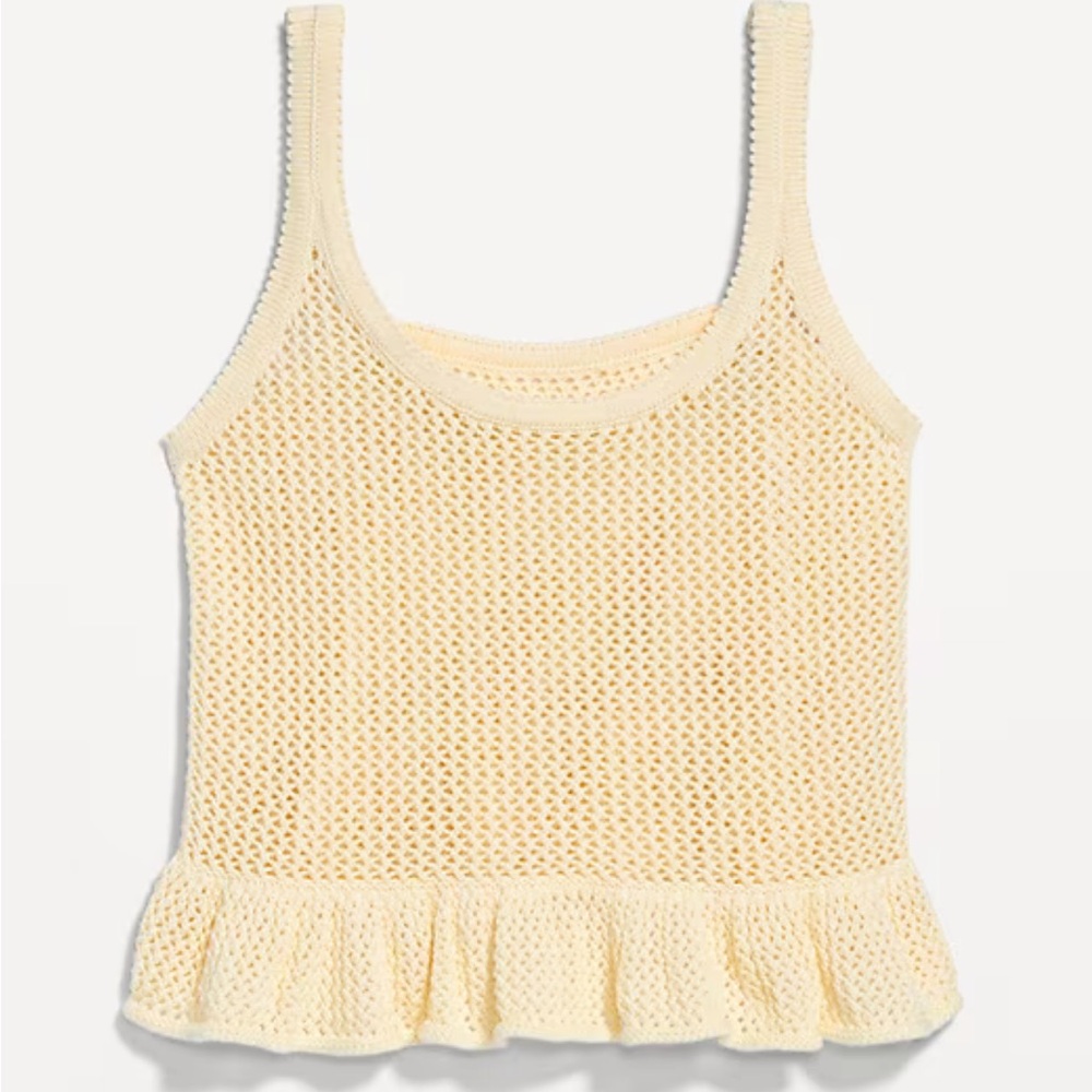 NWT Old Navy Open Stitch peplum sweater top